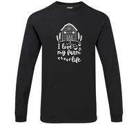Hippowarehouse I Love My Farm Life Unisex Long Sleeve t-Shirt