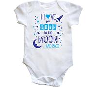 Hippowarehouse I Love My Gran to the Moon and Back (Blue) baby vest bodysuit (short sleeve) boys girls