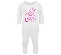 Hippowarehouse I Love My Gran to The Moon and Back (Pink) Baby Romper All in one Piece Unisex
