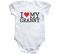 Hippowarehouse I Love My Granny baby vest bodysuit (short sleeve) boys girls