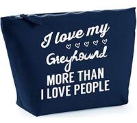 Hippowarehouse I love my greyhound more than I love people printed make up cosmetic wash bag 18x19x9cm
