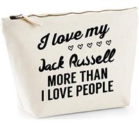 Hippowarehouse I love my jack russell more than I love people printed make up cosmetic wash bag 18x19x9cm