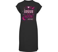 Hippowarehouse I Love My Mummy to The Moon and Back (Pink) t-Shirt Dress Women's Adults Nightie Nightdress