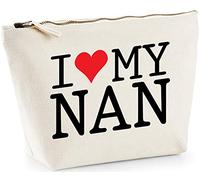 Hippowarehouse I Love My Nan printed make up cosmetic wash bag 18x19x9cm