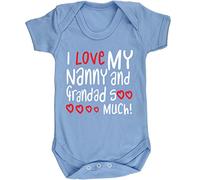 Hippowarehouse I Love My Nanny And Grandad Soo Much! baby vest bodysuit (short sleeve) boys girls