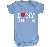 Hippowarehouse I Love My Uncle Baby Vest Bodysuit (Short Sleeve) Boys Girls
