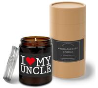 Hippowarehouse I Love My Uncle Candle Aromatherapy 40hr Scented Gift Set Anxiety Relief Sleep Vegan 200g YP