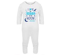 Hippowarehouse I Love My Uncle to The Moon and Back (Blue) Baby Romper All in one Piece Unisex