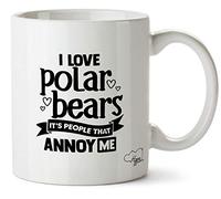 Hippowarehouse I Love Polar Bears It's People That Annoy Me Printed Mug Cup Ceramic 10oz