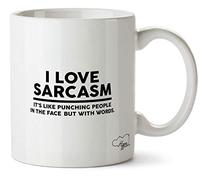 Hippowarehouse I Love Sarcasm. Its Like Punching People in The face but with Words Printed Mug Cup Ceramic 10oz