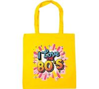 Hippowarehouse I Love The 80's Disco Tote Shopping Gym Beach Bag 42cm x38cm, 10 litres
