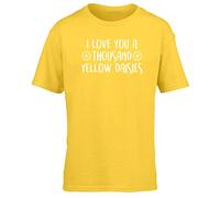 Hippowarehouse I Love You a Thousand Yellow Daisies Kids Children's Short Sleeve t-Shirt