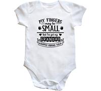 Hippowarehouse I may have small fingers but I've got my Grandad wrapped around them baby vest bodysuit (short sleeve) boys girls
