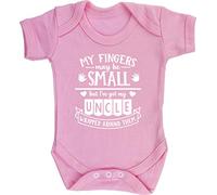 Hippowarehouse I may have small fingers but I've got my Uncle wrapped around them baby vest bodysuit (short sleeve) boys girls