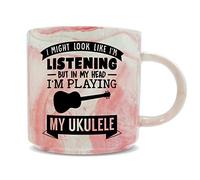Hippowarehouse I Might Look Like I'm Listening But in My Head I'm Playing My Ukulele Printed Mug Various Colour Options Ceramic Cup Kitchenware 11oz