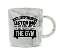 Hippowarehouse I Might Look Like I'm Listening But in My Head I'm Thinking About The Gym Printed Mug Various Colour Options Ceramic Cup Kitchenware 11oz