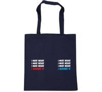 Hippowarehouse I Must Resist, I Must Resist, I Must Resist, I Bought It Tote Shopping Gym Beach Bag 42cm x38cm, 10 litres