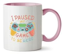 Hippowarehouse I Paused My Game to Be Here Funny Teenager Gamer Printed Mug Various Colour Options Ceramic Cup Kitchenware 11oz