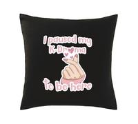 Hippowarehouse I paused my k-drama to be here Printed bedroom accessory cushion cover case 41x41cm