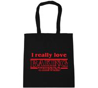 Hippowarehouse I Really Love Baking Things Tote Shopping Gym Beach Bag 42cm x38cm, 10 litres