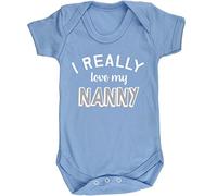Hippowarehouse I Really Love My Nanny Baby Vest Bodysuit (Short Sleeve) Boys Girls
