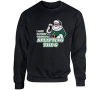 Hippowarehouse I saw father Christmas splitting the G unisex jumper sweatshirt pullover 4XL adult Black