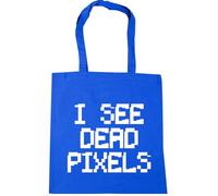 Hippowarehouse I See Dead Pixels Tote Shopping Gym Beach Bag 42cm x38cm, 10 litres