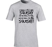 Hippowarehouse I Shall Call him Squishy and he Shall be Mine and he Shall be My Squishy! Unisex Short Sleeve t-Shirt (Specific Size Guide in Description) Grey