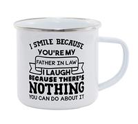 Hippowarehouse I Smile Because You're My Father in Law I Laugh Because There's Nothing You can do About it Printed Mug Various Colour Options Ceramic Cup Kitchenware 11oz