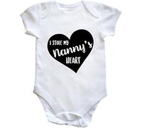 Hippowarehouse I Stole My Nanny's Heart (Slanted) baby vest bodysuit (short sleeve) boys girls