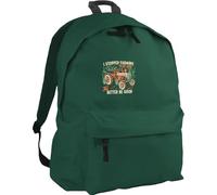 HippoWarehouse I Stopped Farming to Be Here Backpack ruck Sack Dimensions: 31 x 42 x 21 cm Capacity: 18 litres