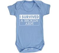 Hippowarehouse I survived a broken arm baby vest bodysuit (short sleeve) boys girls