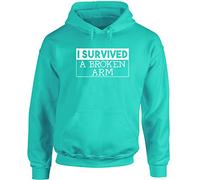 Hippowarehouse I survived a broken arm unisex Hoodie hooded top (Specific size guide in description)