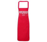 Hippowarehouse I survived a broken leg Apron kitchen cooking painting DIY onesize adult