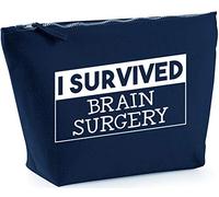 Hippowarehouse I survived brain surgery printed make up cosmetic wash bag 18x19x9cm
