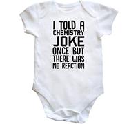 Hippowarehouse I told a chemistry joke once but there was no reaction baby vest bodysuit (short sleeve) boys girls