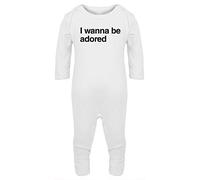 Hippowarehouse I Wanna be Adored Baby Romper All in one Piece Unisex White