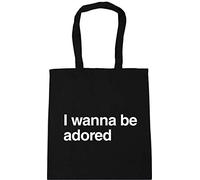 Hippowarehouse I wanna be adored Tote Shopping Gym Beach Bag 42cm x38cm, 10 litres