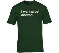 Hippowarehouse I Wanna be Adored Unisex Short Sleeve t-Shirt (Specific Size Guide in Description) Forest Green