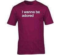 Hippowarehouse I Wanna be Adored Unisex Short Sleeve t-Shirt (Specific Size Guide in Description) Maroon