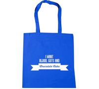Hippowarehouse I Want Blood and Guts and Chocolate Cake Tote Shopping Gym Beach Bag 42cm x38cm, 10 litres