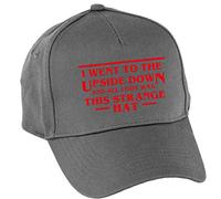 Hippowarehouse I Went to The Upside Down and All I Got was This Strange Hat Premium Printed 5 Panel Baseball Cap hat OneSize Adults Graphite Grey