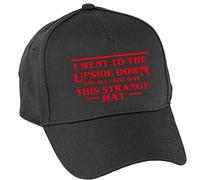 Hippowarehouse I Went to The Upside Down and All I Got was This Strange Hat Premium Printed 5 Panel Baseball Cap hat OneSize Adults Black