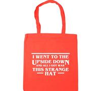 Hippowarehouse I Went To The Upside Down And All I Got Was This Strange Hat Tote Shopping Gym Beach Bag 42cm x38cm, 10 litres