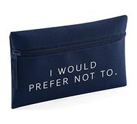 HippoWarehouse I Would Prefer Not to Printed Pencil Case Desk Organiser College School University 21x14cm 0.5 litres