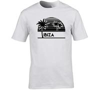 Hippowarehouse Ibiza Unisex Short Sleeve t-Shirt (Specific Size Guide in Description) White