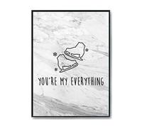 Hippowarehouse Ice Skating You're My Everything Printed Poster A4 Wall Art Design Classroom Room Gym Office Décor