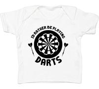 Hippowarehouse I'd Rather be Playing Darts Baby Unisex t-Shirt Short Sleeve White