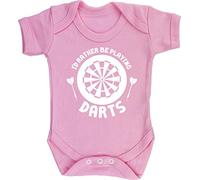 Hippowarehouse I'd rather be playing darts baby vest bodysuit (short sleeve) boys girls
