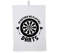 Hippowarehouse I'd rather be playing darts Tea Towel Eco Printed Dish Cloth Kitchen accessory 50cmx70cm 100% Cotton